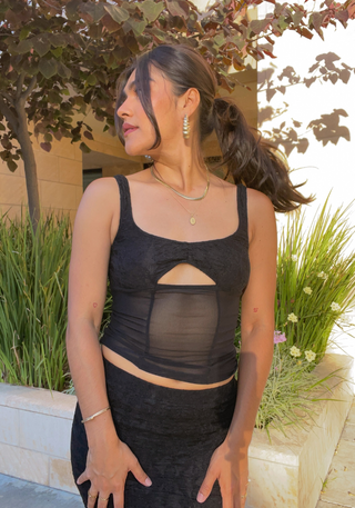 Victoria Lace & Mesh Top