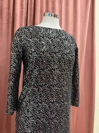 Tahari Silver Sequin Minidress