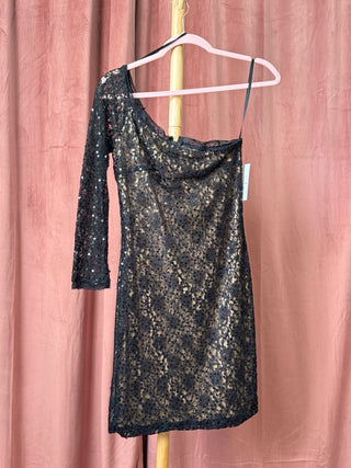 Windsor One Shoulder Lace Minidress