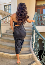 Load image into Gallery viewer, Fuego Satin Maxi Dress
